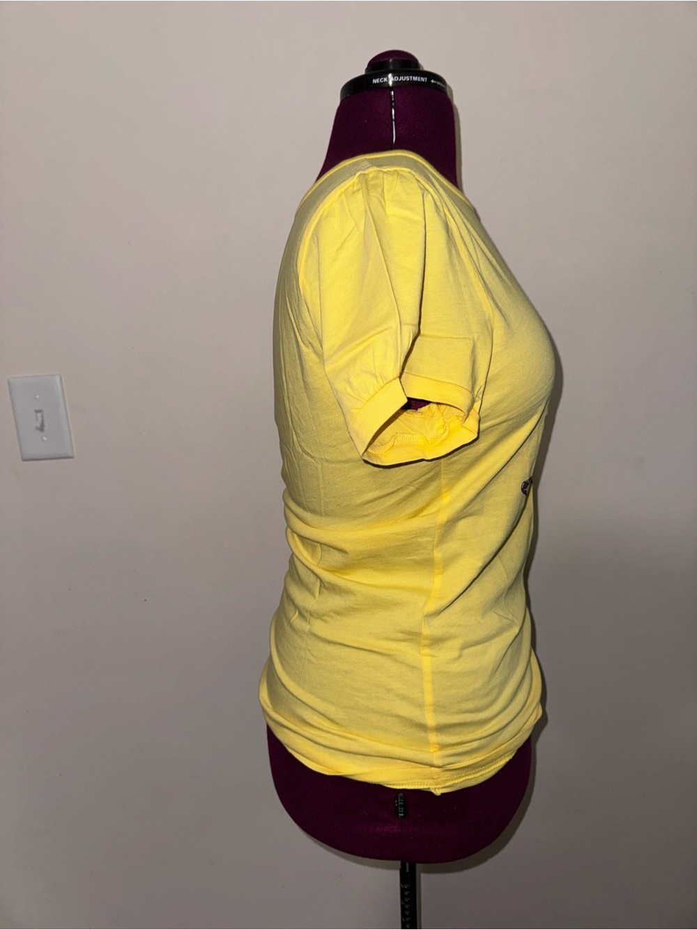Vintage Juicy Couture Yellow Tee with Purple Crest and Silver Laurel - Picture 4 of 8